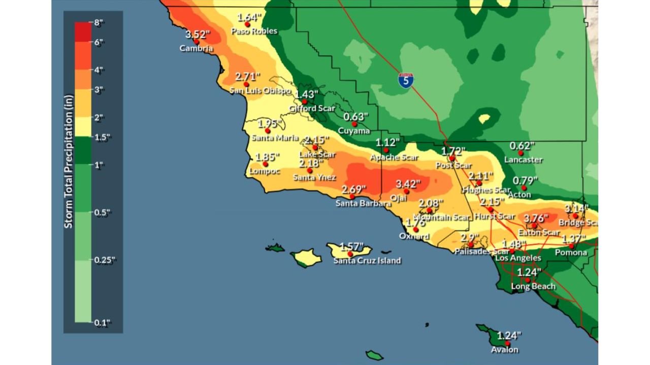 Southern California Storm Brings Heavy Rain, Flooding Risk, and Landslide Concerns Across Los Angeles, Ventura, and Santa Barbara Counties