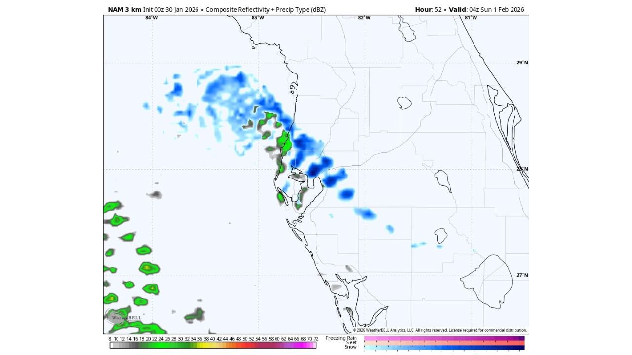 Tampa, Florida, Could See Snow Showers as Rare Arctic Blast Reaches the Gulf Coast