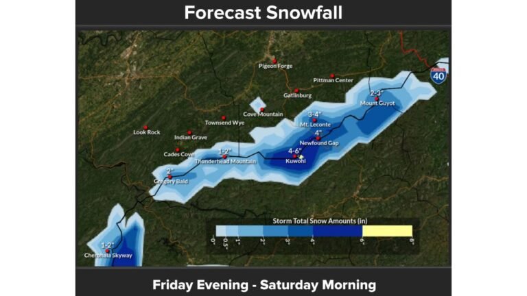 Tennessee and Virginia Mountains Face Another Snow Chance as Rain Changes to Snow Friday Night Into Saturday Morning