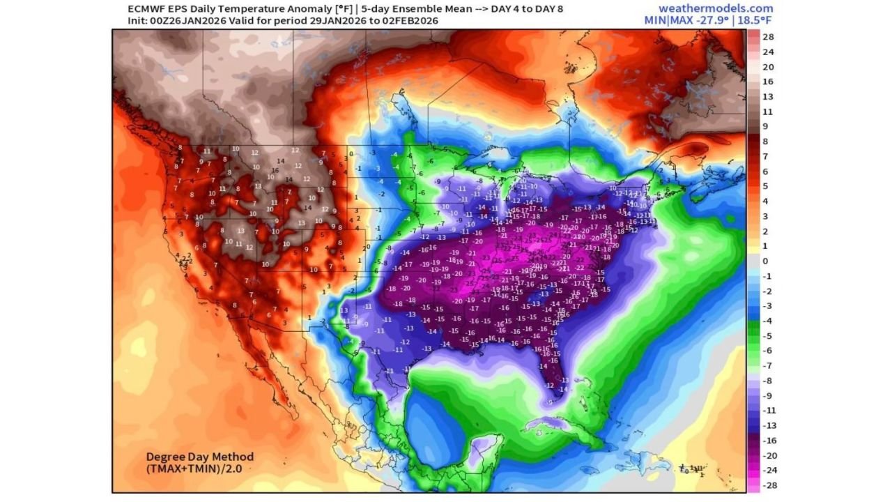 Texas, Louisiana, Mississippi, Alabama, Georgia, and Florida Face Coldest Air of the Winter This Weekend as Pipe-Busting Freeze Pushes Deep Into the South