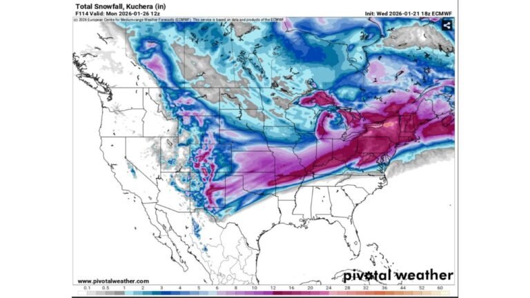 Texas, Oklahoma, Arkansas, Missouri, Kentucky, Tennessee, West Virginia, Virginia, Pennsylvania, New York, and New England States Brace for a Widespread Winter Storm as Historic Snow Potential Fades but Ice Threat Grows