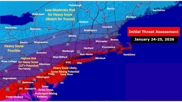 Texas, Oklahoma, Arkansas, Tennessee, Kentucky, Virginia, and the Mid-Atlantic Brace for Major Winter Storm With Heavy Snow, Destructive Ice, and Dangerous Cold From January 24–25 Into Early Next Week