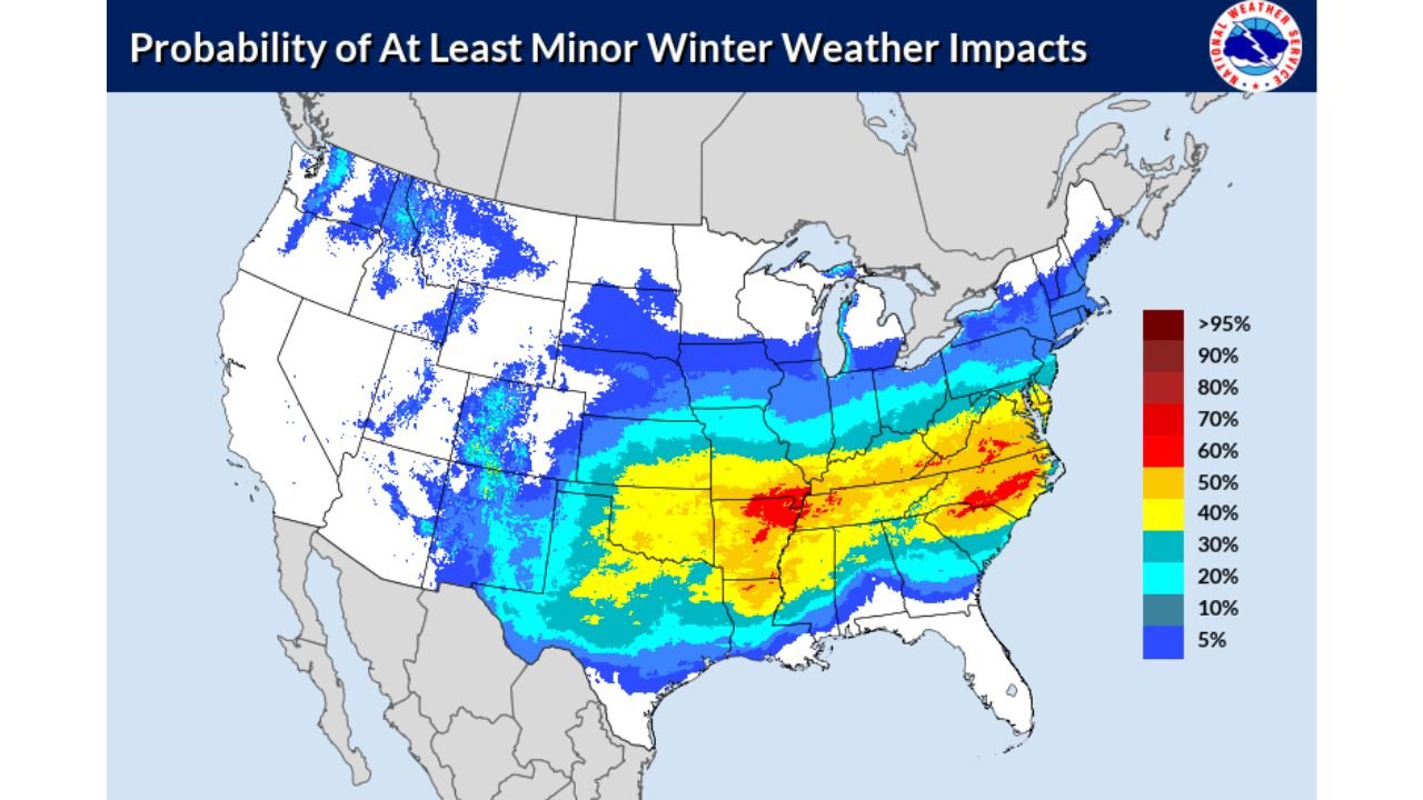 Texas, Oklahoma, Arkansas, Tennessee, Ohio, and Pennsylvania Face Increasing Risk of Snow, Ice, and Arctic Cold Late January