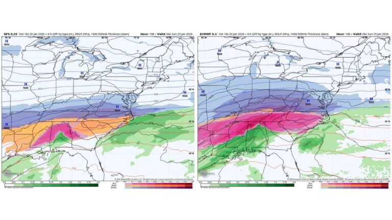 Virginia, Maryland, Pennsylvania, North Carolina Brace for Possible Major Snow-to-Ice Winter Storm This Weekend