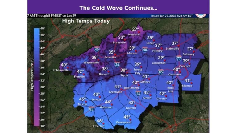 Virginia, North Carolina, South Carolina, and East Tennessee Face Multi-Day Winter Storm as Arctic Cold Deepens and Snow Totals Climb Into the Weekend