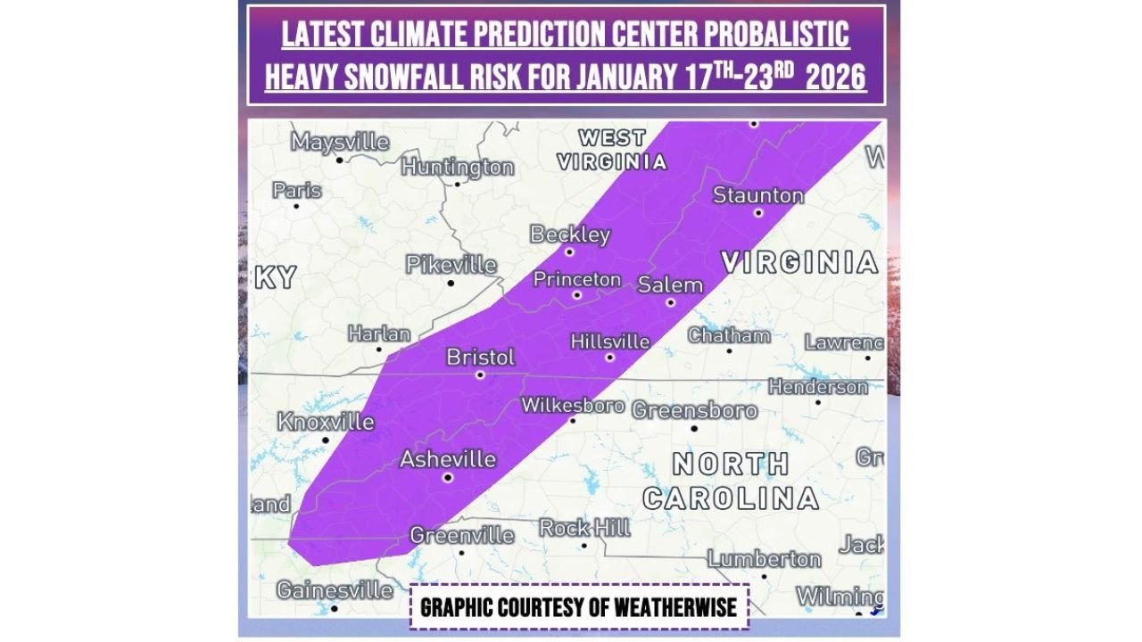 Virginia, West Virginia, North Carolina, Tennessee, and Kentucky Face Increasing Winter Weather Signal as Jet Stream Turns Active Ahead of MLK Weekend
