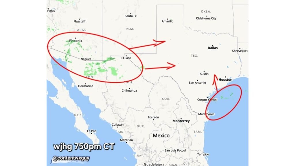 West Texas, South Texas, and the Texas Gulf Coast Set for Rapid Weather Changes Overnight as Moisture Streams In From the Southwest and Gulf