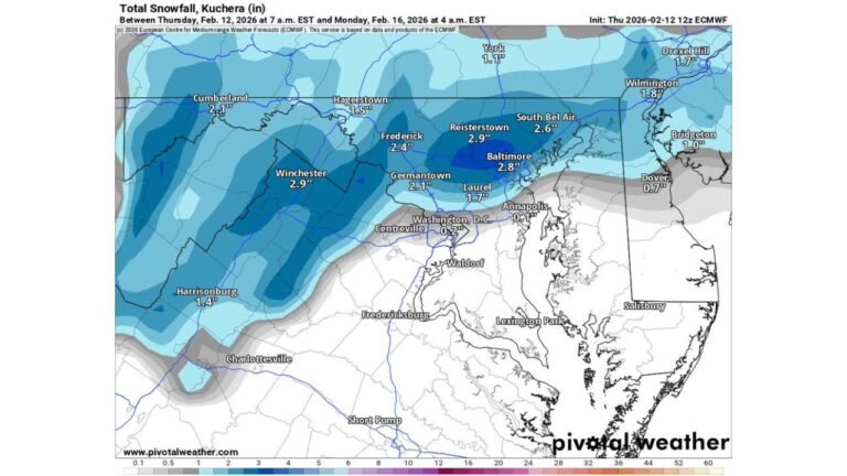 12z European and AIFS Models Keep Sunday Snowstorm Alive for Washington D.C., Baltimore and Central Maryland as Forecast Hangs on a Razor’s Edge