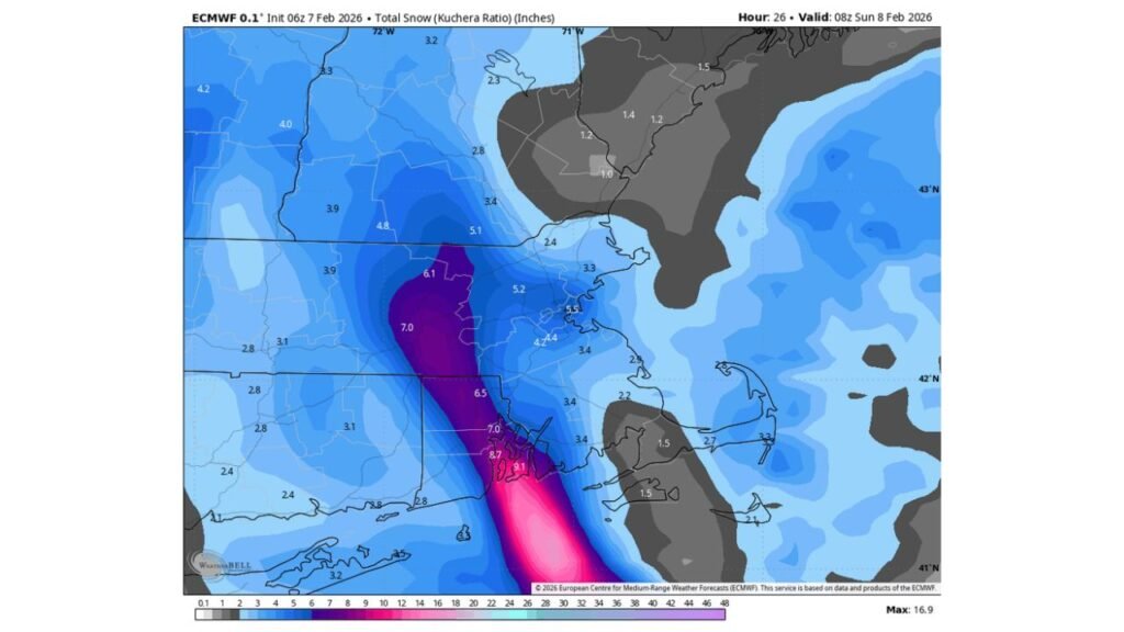 Blizzard Conditions Expected Across Massachusetts, Connecticut, and Rhode Island as Powder Snow and Bitter Cold Collide