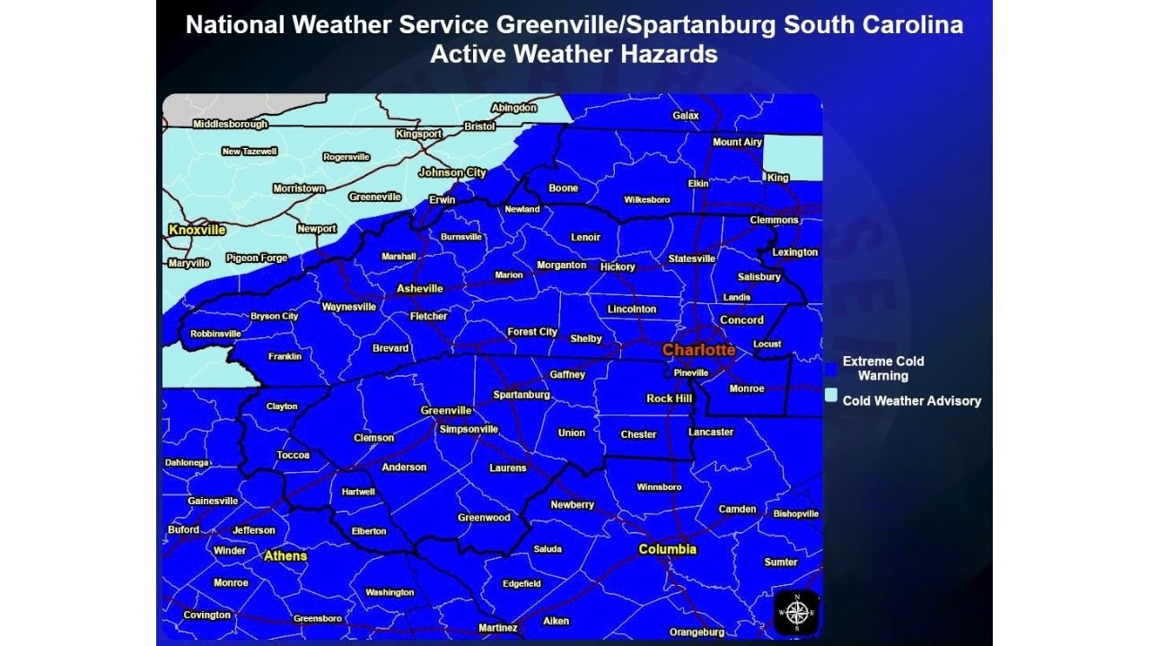 Dangerous Ice and Extreme Cold Grip North Carolina and South Carolina Tonight, Making Travel Highly Discouraged as Roads Flash-Freeze After Sunset