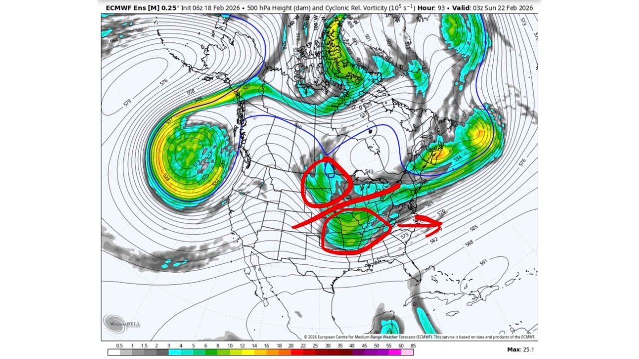 East Coast Nor’easter May Miss the Mark While Midwest Severe Storm Threat Targets Illinois, Missouri, Iowa, Indiana and Kentucky