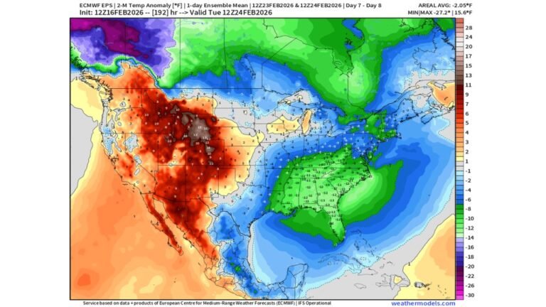 Eastern U.S. Forecast Flips Colder: Great Lakes, Midwest and Ohio Valley Bracing for Brief Late-February Chill as Models Correct Warmer Bias