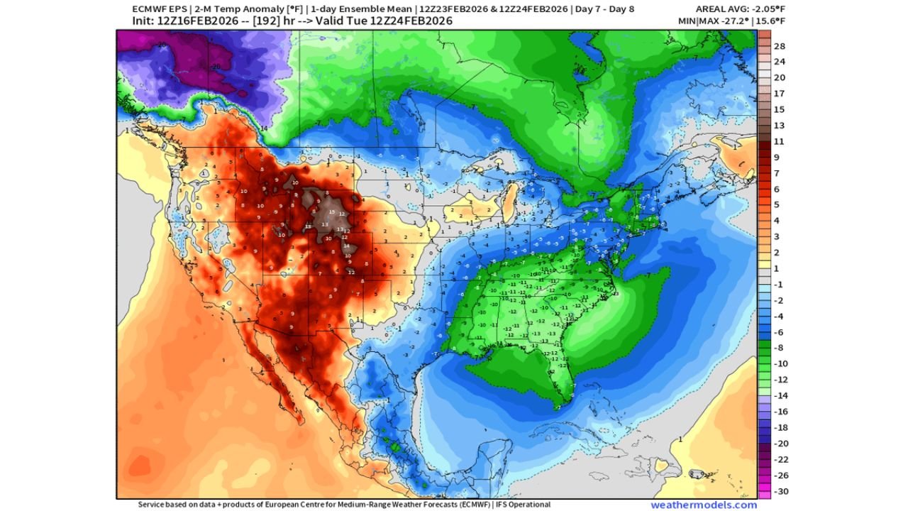 Eastern U.S. Forecast Flips Colder: Great Lakes, Midwest and Ohio Valley Bracing for Brief Late-February Chill as Models Correct Warmer Bias