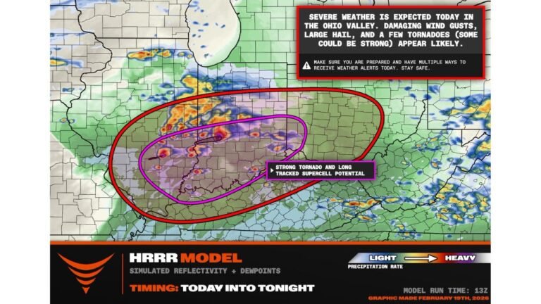 Illinois and Indiana Face Enhanced Tornado Risk as Long-Track Supercells Target Southeast Illinois Into Central Indiana
