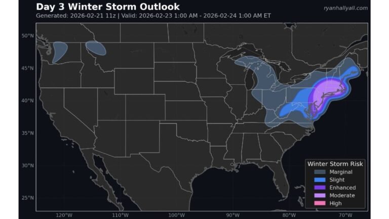 Monster Nor’easter Poised to Bury New Jersey Through New England With Over a Foot of Snow and Blizzard Conditions Sunday Into Monday