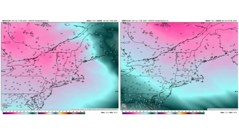 New York, New England, Pennsylvania, and New Jersey Could Face an Even Colder Arctic Blast Next Weekend After Brief Midweek Moderation