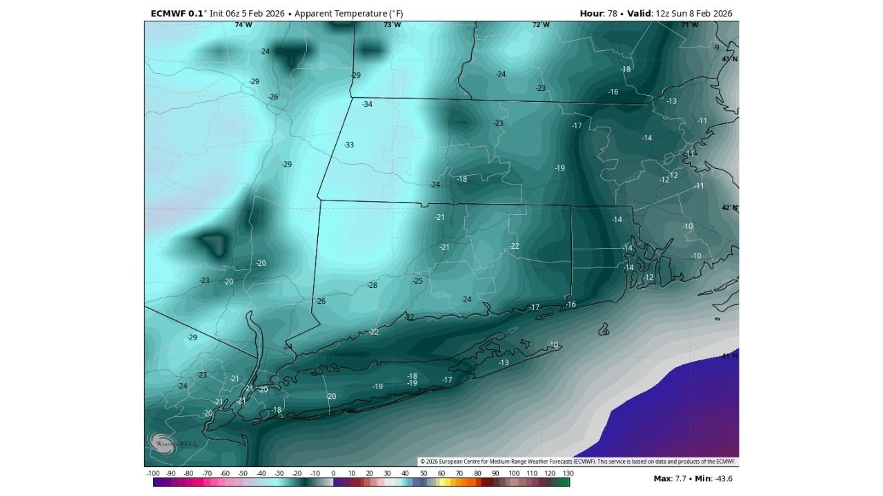 Northeast Cold Wave Targets New York, Massachusetts, Connecticut, Vermont, and Maine With Dangerous Wind Chills This Weekend