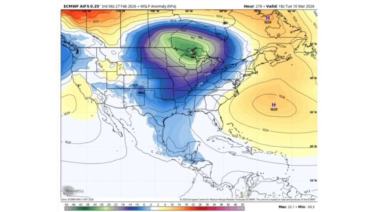 Persistent Bermuda High to Bring 70s and 80s to the Carolinas and Mid-Atlantic March 5–11 Before Possible Cold Flip Returns