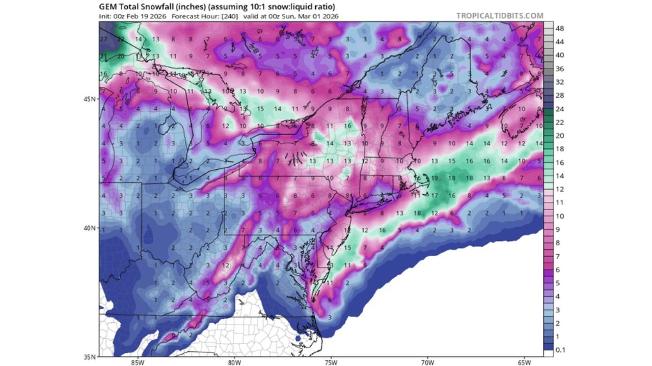 Philadelphia Snow Forecast Swings From 24 Inches to a Coating as Models Clash on Sunday Storm Track Across Pennsylvania, New Jersey and New York