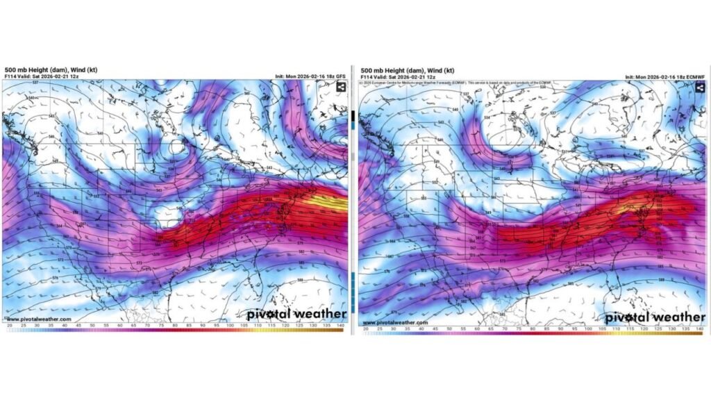 Powerful Jet Stream Clash Sets Stage for Possible Midwest to Mid-Atlantic Snowstorm This Weekend — But Major Models Strongly Disagree