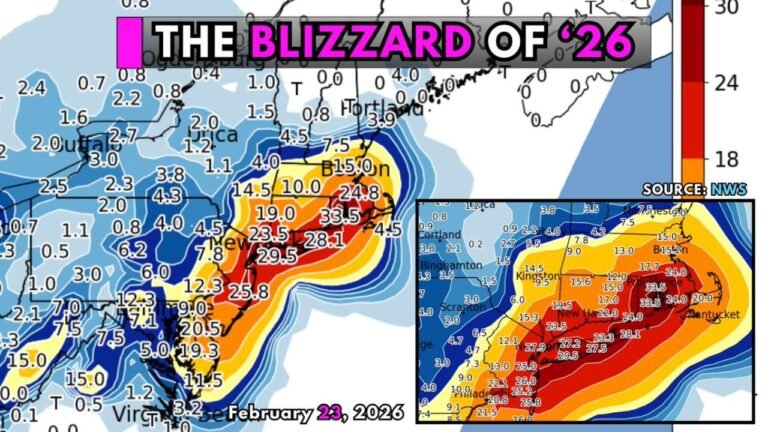 Rhode Island, New York and New Jersey Crushed by Blizzard of ’26 as North Kingstown Hits 35 Inches and Islip Logs Biggest Snow Since 1963