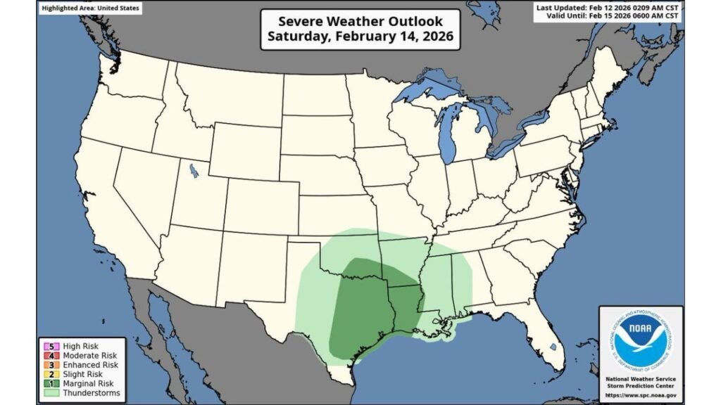 Severe Weather Returns Saturday Across Texas, Louisiana and Mississippi With Large Hail, Damaging Winds and Isolated Tornado Threat