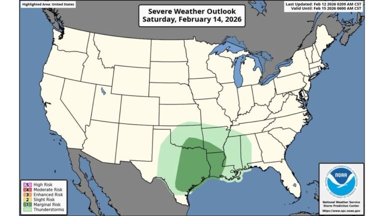 Severe Weather Returns Saturday Across Texas, Louisiana and Mississippi With Large Hail, Damaging Winds and Isolated Tornado Threat
