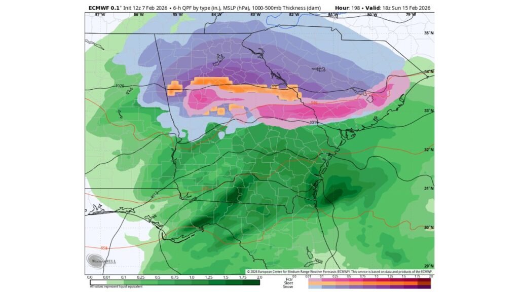 Southern Winter Storm Signal Emerges for Texas, Arkansas, Tennessee, and the Carolinas as Models Hint at Snow and Ice Next Weekend