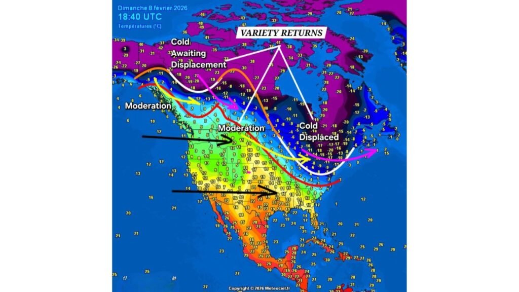 Temperature Moderation Expands Across the United States and Canada as Arctic Cold Retreats and Pattern Variety Returns