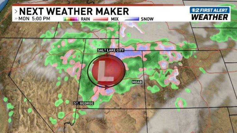 Utah Storm System Targets Salt Lake City, Upper Cottonwoods and Uinta Mountains With 8+ Inches of High-Elevation Snow as Rain Dominates Lower Valleys
