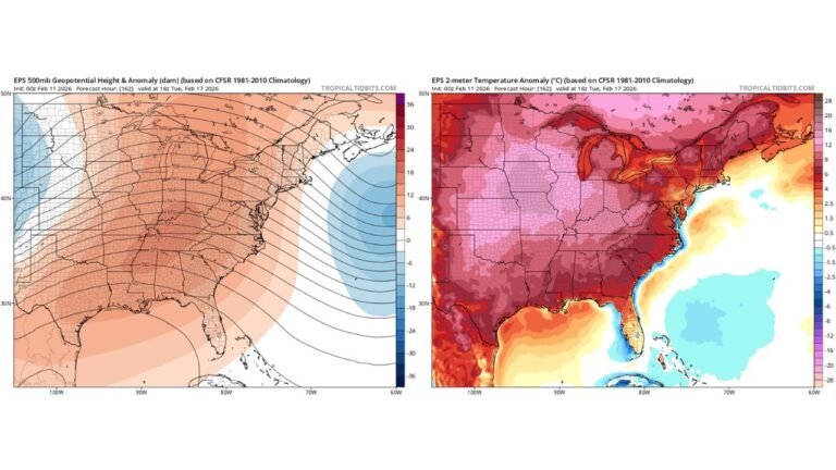 Warming Trend Targets New York, Pennsylvania, Ohio and New England as Ridge Builds Across Eastern U.S., Bringing First Stretch of 40s in Over a Month