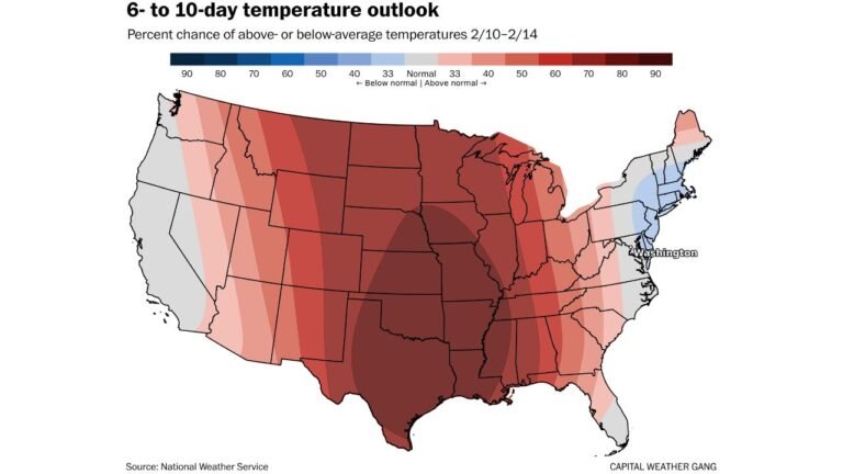 Washington, D.C. Warms Up Next Week After Brutal Cold Blast, With Highs Back Near 40° for a Week or Longer