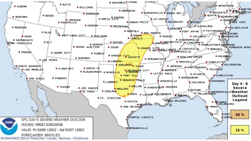 Central Kansas and Central Oklahoma Targeted for Possible 30% Enhanced Severe Risk Friday as Multi-Day Plains Outbreak Eyes Arkansas Next