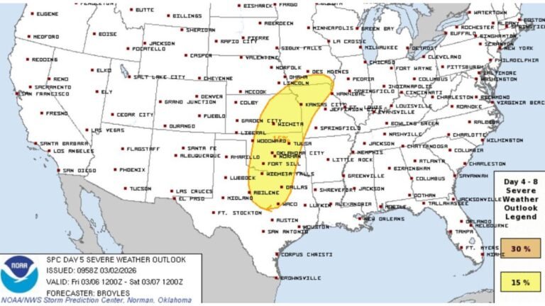 Central Kansas and Central Oklahoma Targeted for Possible 30% Enhanced Severe Risk Friday as Multi-Day Plains Outbreak Eyes Arkansas Next