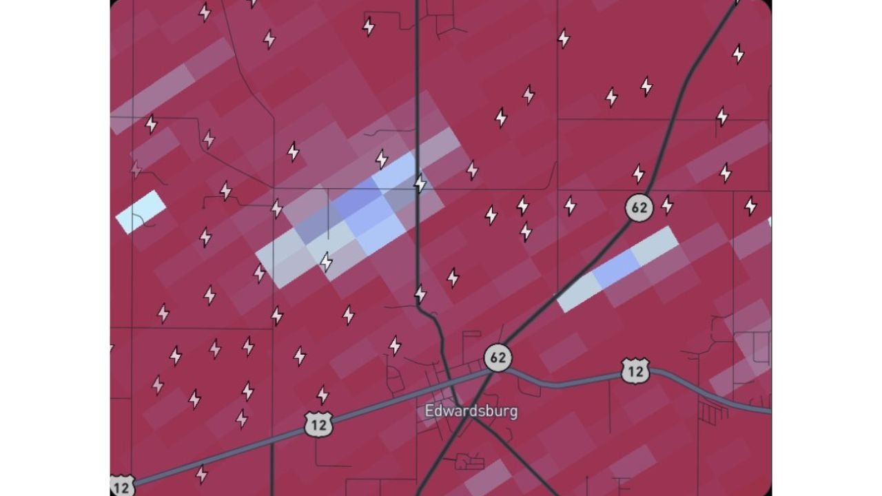 Edwardsburg, Michigan Storm Sparks Lightning Surge as Officials Urge Public to Stop Flooding NWS With Radar Screenshots