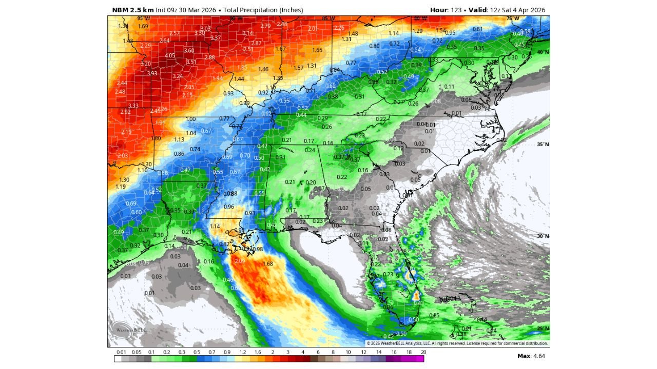 Georgia, Alabama, Tennessee and the Carolinas Face Another Dry Week With Rain Chances Staying Very Low Through Saturday as Southeast Waits for Possible Storm System Sunday to Monday