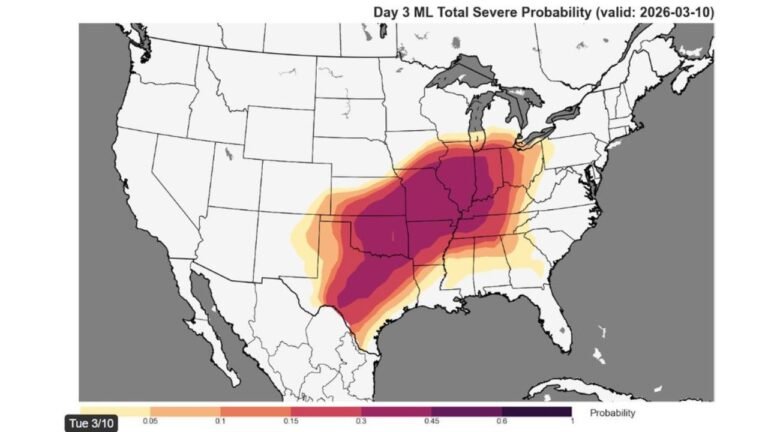 Illinois, Missouri, Arkansas, Kentucky and Indiana Face Elevated Tornado and Severe Storm Threat Tuesday as Supercells Develop Along Warm Front
