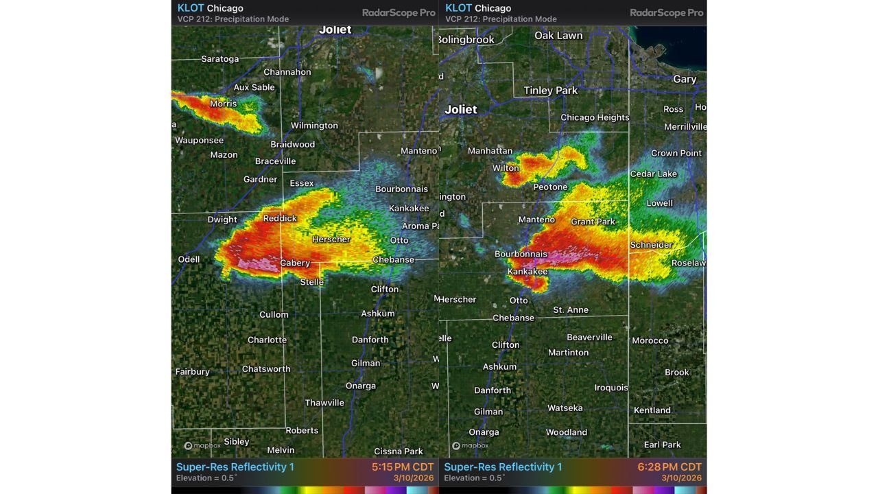 Illinois Tornado Event: Kankakee, Peotone, and Grant Park Supercell Rapidly Intensifies Into Violent EF3 Tornado