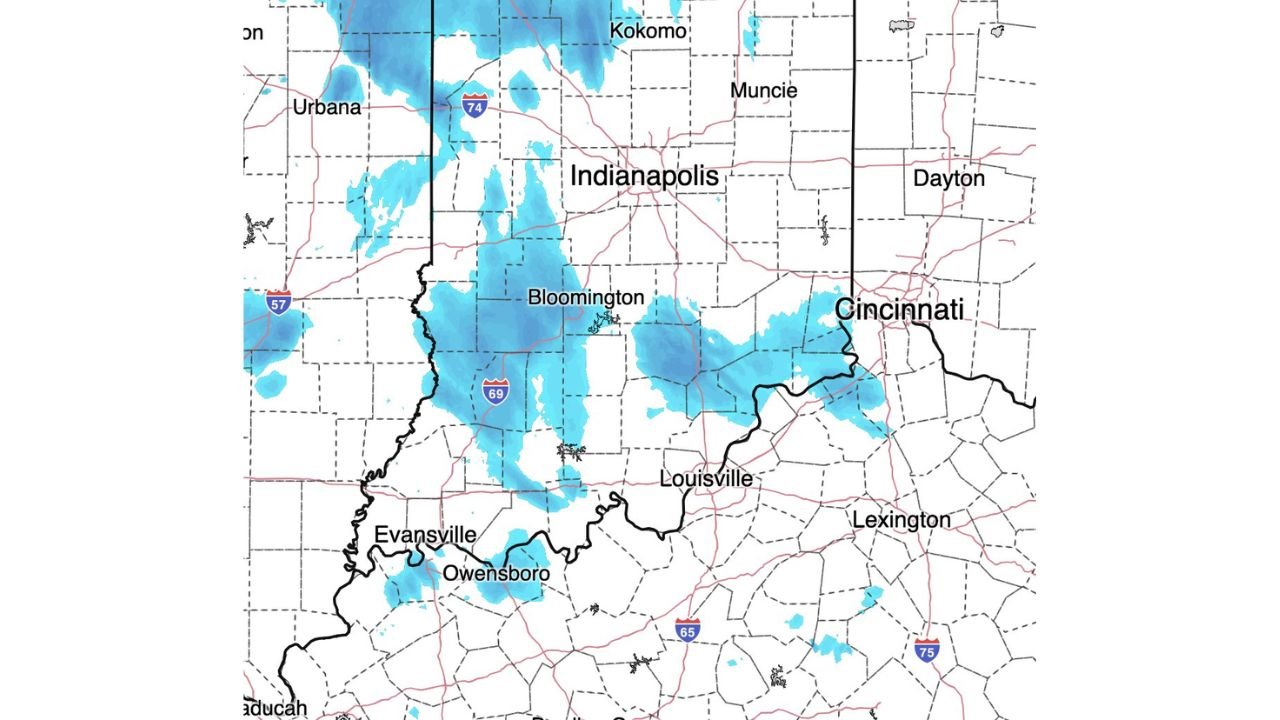 Indiana, Ohio and Kentucky See Snow on Radar That Never Reaches Ground as Dry Air Causes Overnight “Virga” Event Around Indianapolis, Cincinnati and Louisville