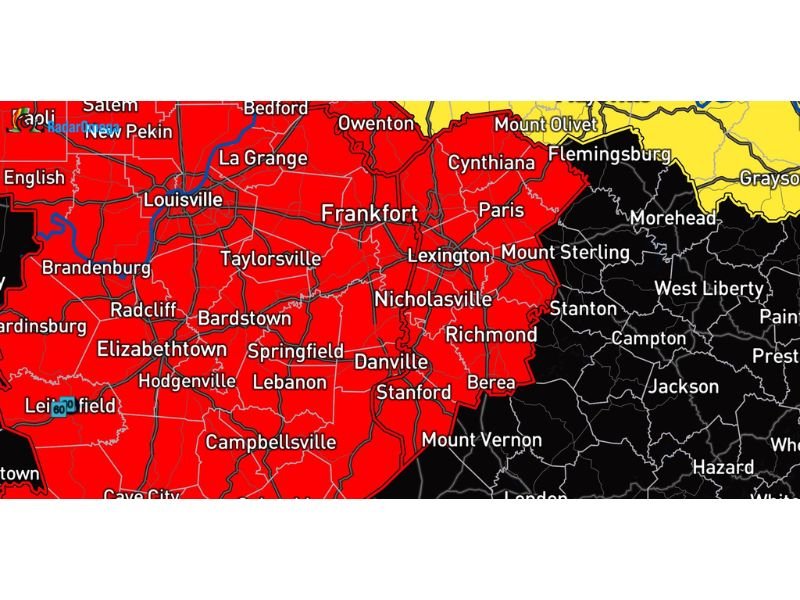 Kentucky Tornado Watch Covers Lexington, Richmond and Paris as Rotating Storms Approach Central Kentucky Communities