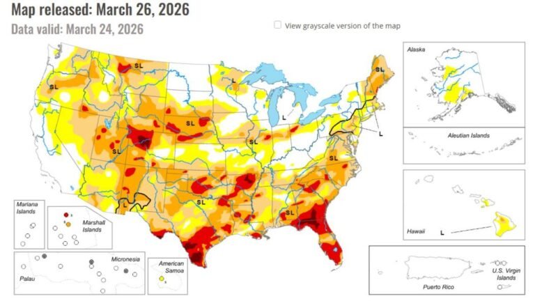 March 2026 Drought Is Far Worse Than the Historic March 2012 Heat Wave as Over 1100 Daily Temperature Records Set Since March 1 Across Texas, Oklahoma, Kansas and the Central United States