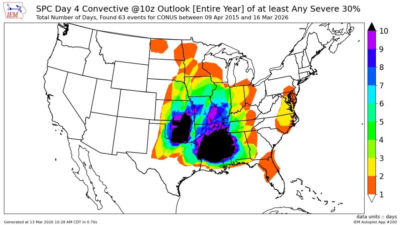 Maryland, Virginia and Pennsylvania Face Rare 30% Severe Storm Risk as Powerful System Targets the Mid-Atlantic