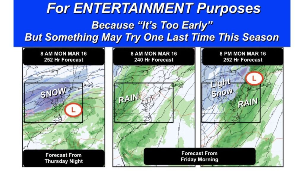 Mid-Atlantic States Could See Late-Season Snow Window Around March 16 as Polar Vortex Stretch Brings Colder Air
