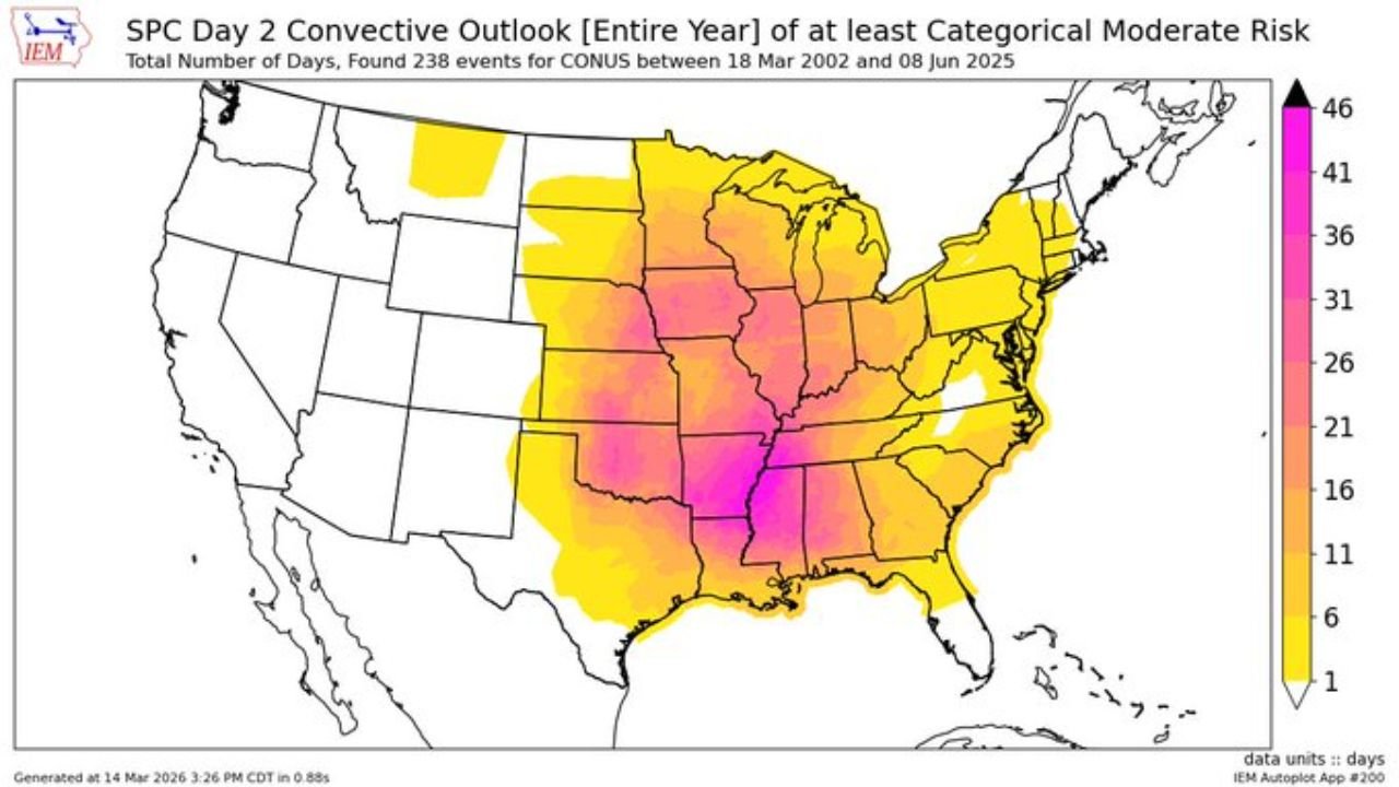 North Carolina, South Carolina, Virginia and Maryland Face Rare East Coast Severe Weather Alert as Historic Day 3 Risk Targets the Carolinas and Mid-Atlantic