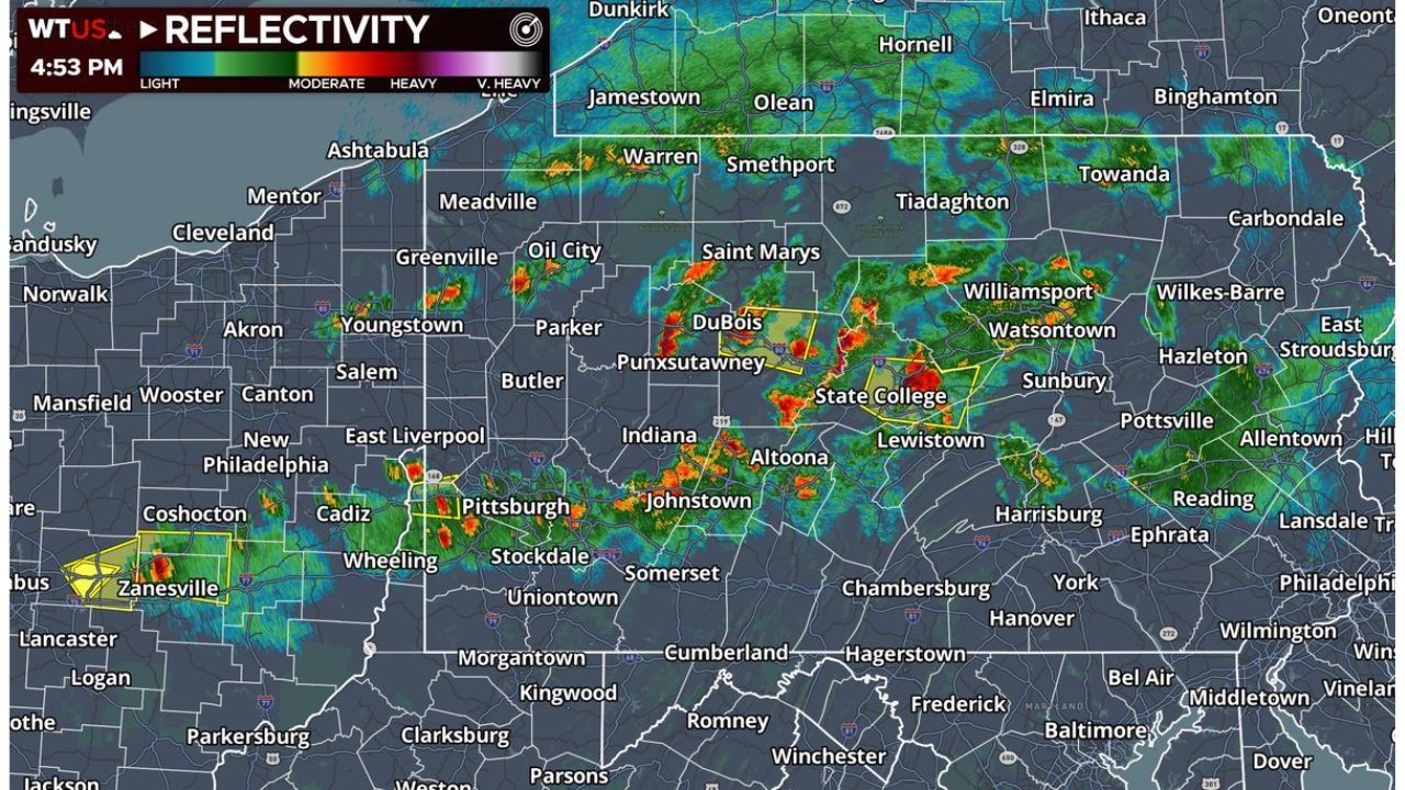 Ohio and Pennsylvania See Isolated Strong Storms With Hail and Damaging Winds, But Tornado Risk Remains Low This Afternoon