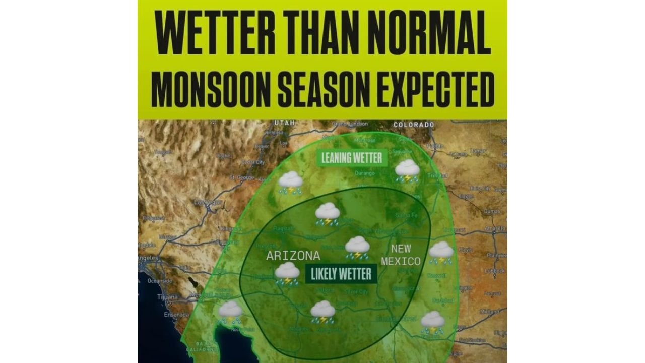 Southern California Enjoys Warm Spring Weekend Before Pacific Storm Brings Gusty Winds and Showers Midweek as Arizona and New Mexico Eye Above Normal Monsoon Season