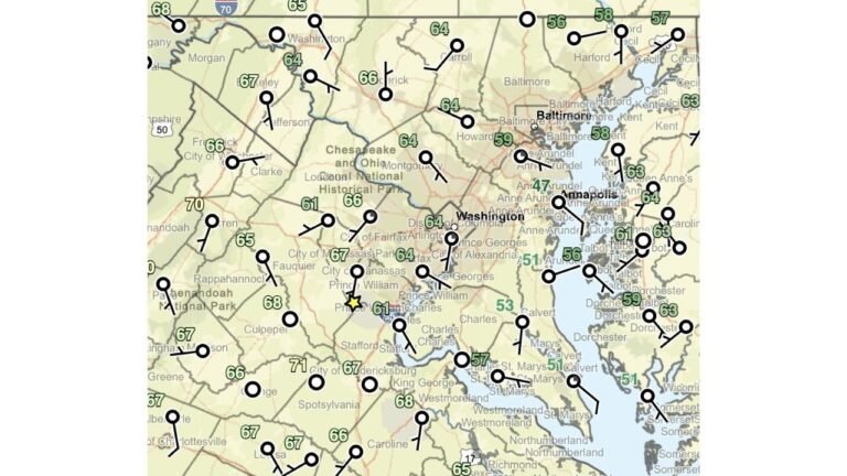 Springlike 60s Across Virginia and Maryland Before Cold Front Sends Temperatures Plunging Into the 40s and 20s This Weekend