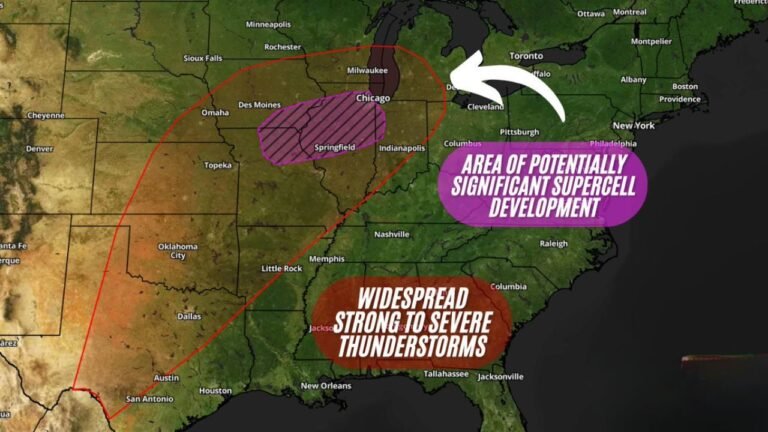 Texas, Oklahoma, Arkansas, Missouri, Illinois and Indiana Face Dangerous Supercell Storm Threat Tuesday as Tornado Risk Targets Lower Midwest
