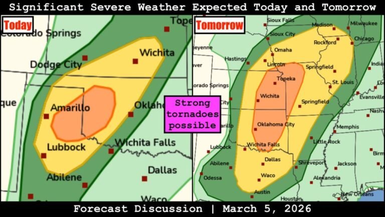 Texas, Oklahoma, Kansas and Missouri on Alert as Forecasters Warn Strong Tornadoes Possible in Two-Day Severe Storm Outbreak