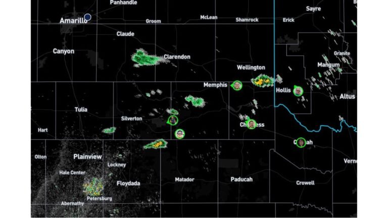 Texas Panhandle Storm Development Struggling Near Amarillo and Childress as Atmospheric Cap Suppresses Early Severe Weather